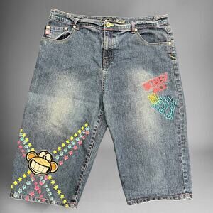 Paul Frank Kids Graphic Denim Shorts - Blue